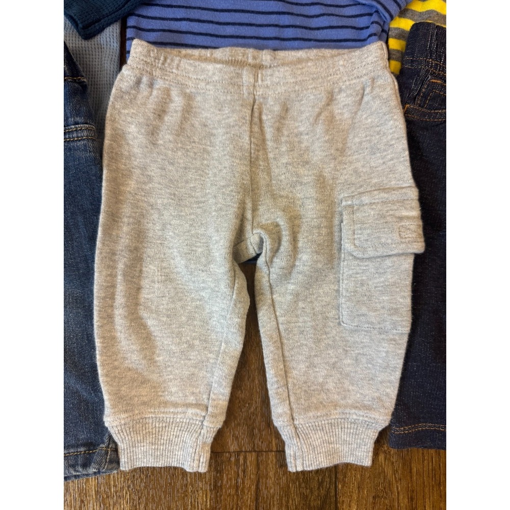 Baby Boy 3 Months Outfits Jeans Pants Long Sleeved Bodysuits‎ Shirts Clothes Lot - Picture 9 of 16